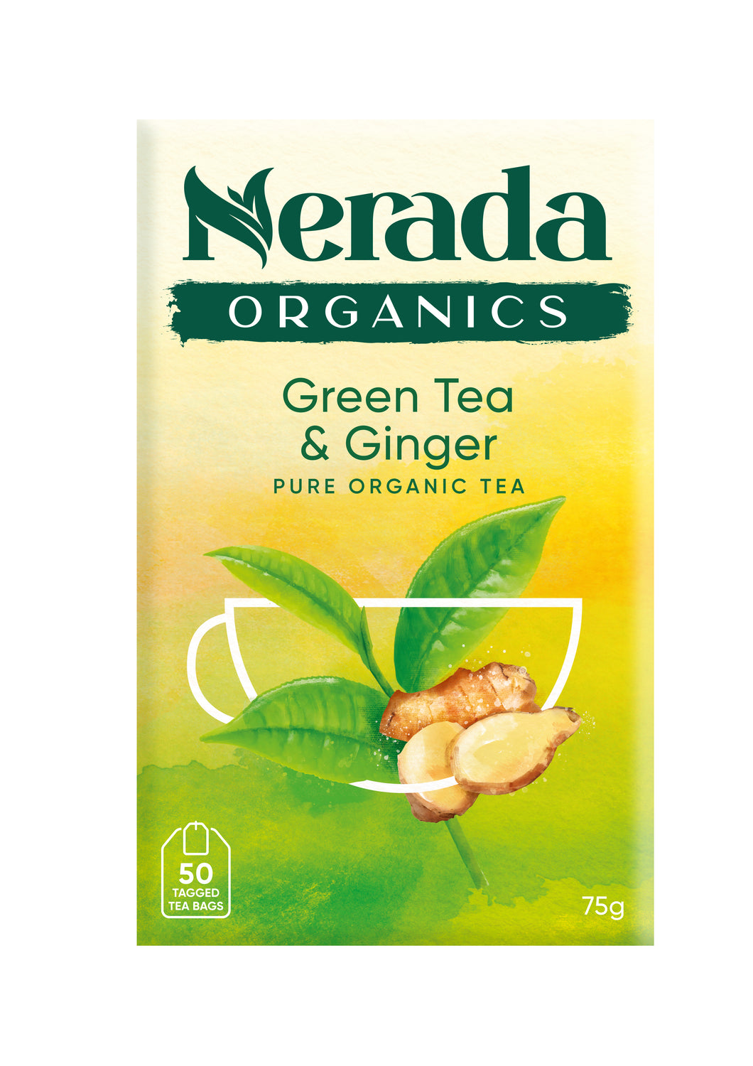 Green Tea & Ginger | 50 Tea Bags per Pack
