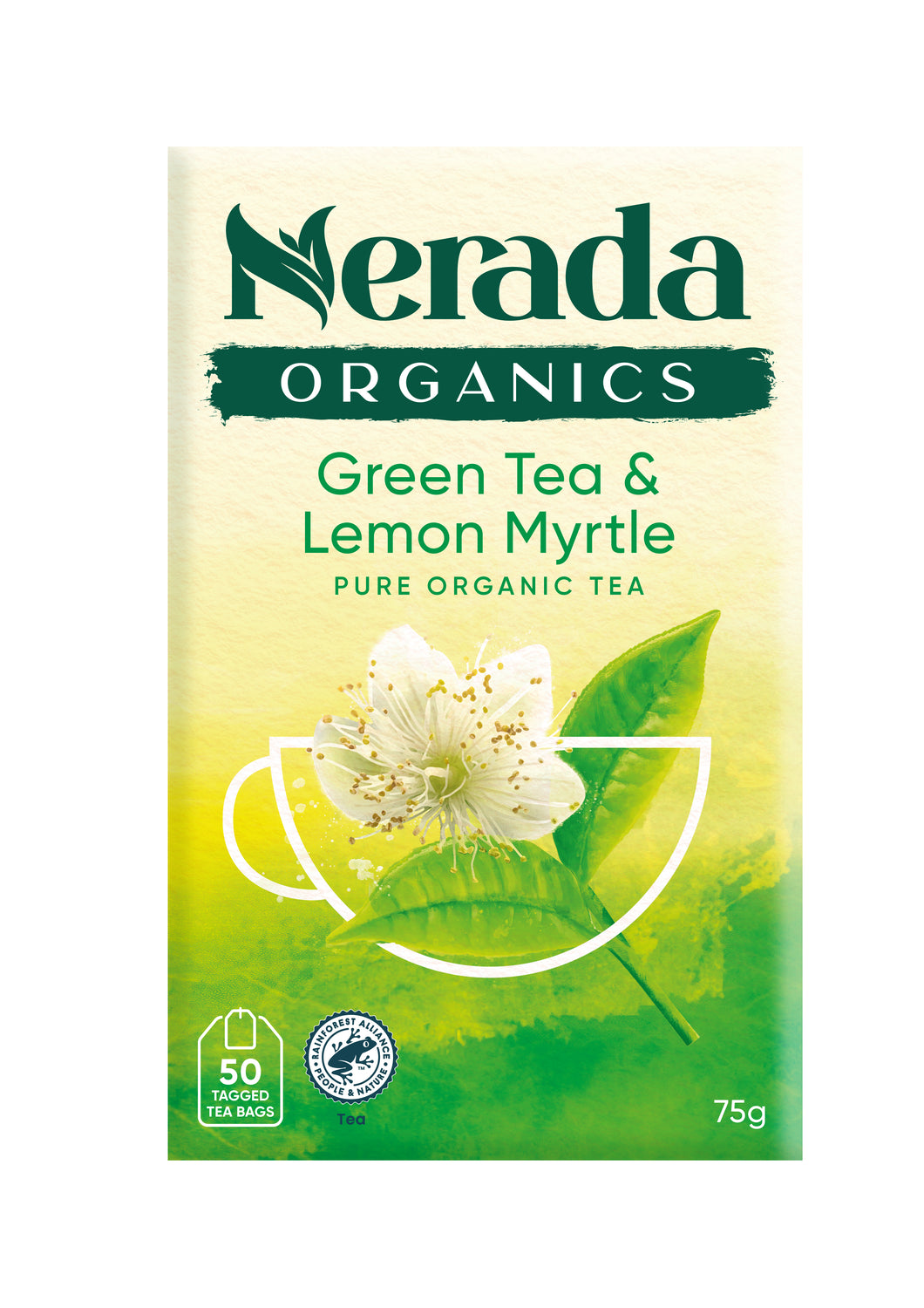 Green Tea & Lemon Myrtle | 50 Tea Bags per Pack