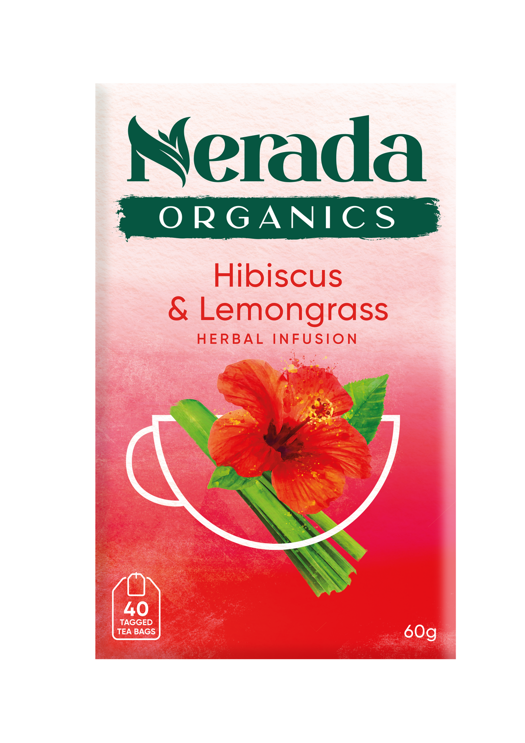 Hibiscus & Lemongrass | 40 Tea Bags per Pack
