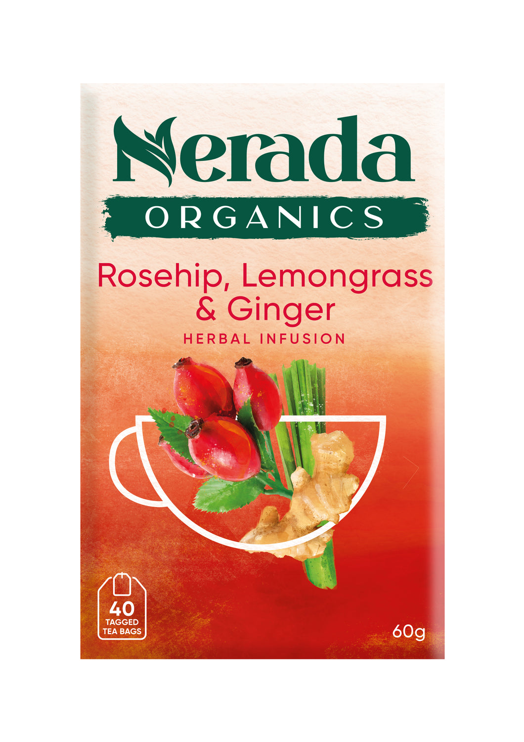 Rosehip Lemongrass & Ginger | 40 Tea Bags per Pack